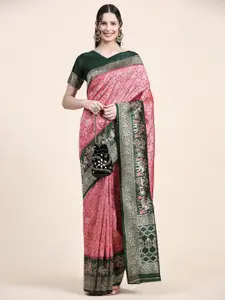faxofab Ethnic Motifs Woven Design Pure Silk Banarasi Saree
