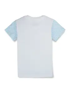 Gini and Jony Boys Abstract Printed Round Neck Cotton T-shirt
