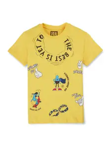 Gini and Jony Boys Printed Cotton T-shirt