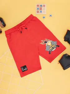 Pantaloons Junior Boys Graphic Printed Mid-Rise Cotton Shorts