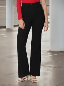 Flying Machine Women Flared High-Rise Clean Look Stretchable Jeans