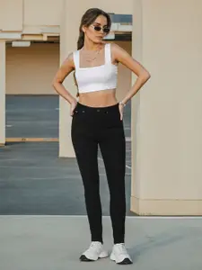 Flying Machine Women Skinny Fit High-Rise Clean Look Stretchable Jeans