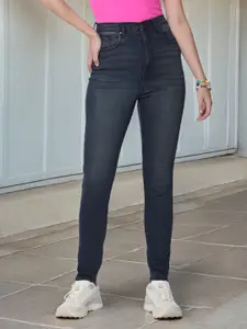 Flying Machine Women Skinny Fit High-Rise Heavy Fade Clean Look Stretchable Jeans