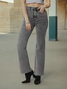 Flying Machine Women Bootcut High-Rise Heavy Fade Stretchable Jeans