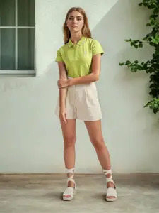 U.S. Polo Assn. Women Polo Collar Cotton T-shirt