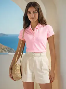 U.S. Polo Assn. Women Polo Collar Short Sleeves T-shirt