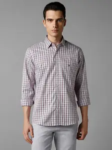 Louis Philippe Sport Slim Fit Checked Pure Cotton Casual Shirt