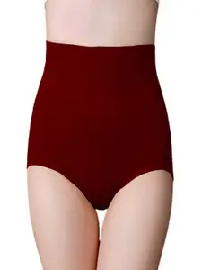 Lilots Women Tummy Shapewear 7012-Maroon-M-Maroon
