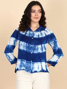 Maaesa Relaxed Tie and Dye Casual Shirt