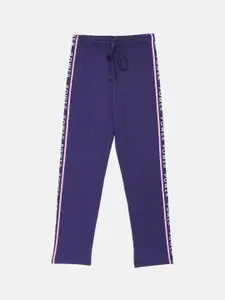 mackly Girls Mid-Rise Pure Cotton Straight Lounge Pants