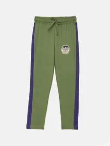 mackly Boys Striped Mid-Rise Pure Cotton Straight Lounge Pant