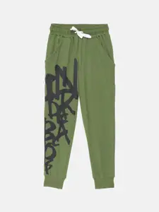 mackly Boys Printed Mid-Rise Pure Cotton Straight Lounge Joggers