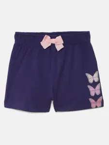 mackly Girls Graphic Printed Pure Cotton Lounge Shorts