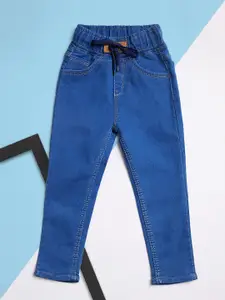 A-Okay Girls Slim Fit High-Rise Acid Wash Clean Look Stretchable Jeans