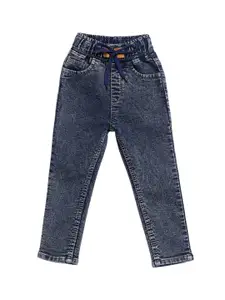 A-Okay Girls High-Rise Heavy Fade Clean Look Cuffed Hem Stretchable Jeans