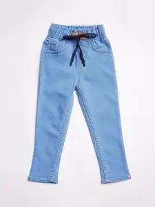 A-Okay Girls High-Rise Cuffed Hem Clean Look Stretchable Jeans