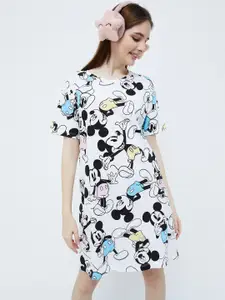 Ginger by Lifestyle Mickey Mouse Printed Pure Cotton Nightdress