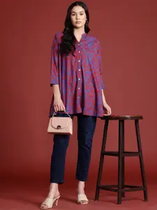 all about you Floral Woven Design A-Line Kurti