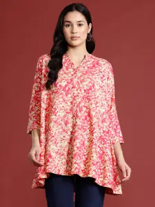 all about you Floral Woven Design A-Line Kurti