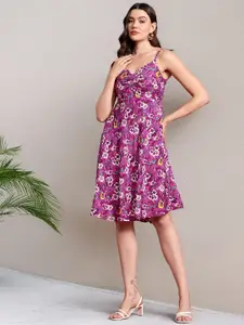 all about you Floral Print Empire Dress