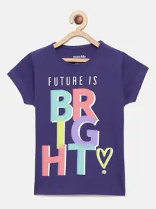 mackly Girls Printed Pure Cotton Lounge Tshirt