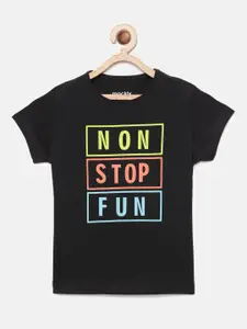 mackly Girls Typography Printed Cotton Lounge T-shirts