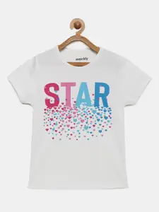mackly Girls Printed Pure Cotton Lounge Tshirt