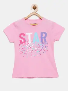 mackly Girls Printed Pure Cotton Lounge Tshirt