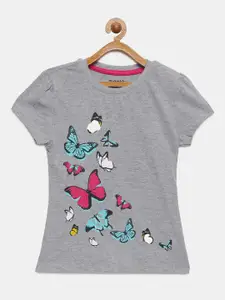 mackly Girls Graphic Printed Pure Cotton Lounge Tshirts