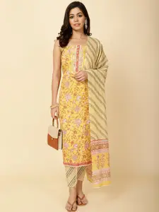 Meena Bazaar Ethnic Motifs Printed Unstitched Dress Material