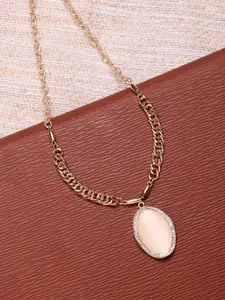 SOHI Artificial Stones Silver Plated Necklace