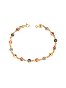 LeCalla Gold-Plated 925 Sterling Silver Beaded Link Bracelet