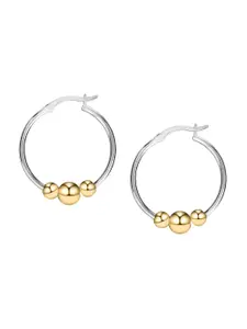 LeCalla 925 Sterling Silver Plated Round Shaped Hoop Earrings