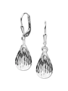 LeCalla Silver Plated 925 Sterling Silver Contemporary Drop Earrings