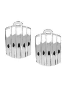 LeCalla 925 Sterling Silver Plated Contemporary Studs Earrings
