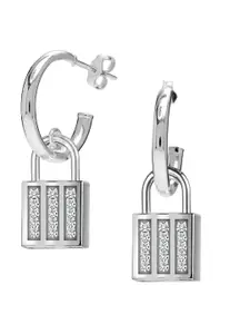 LeCalla 925 Sterling Silver Plated Contemporary Drop Earrings