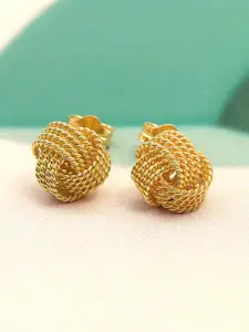 LeCalla Gold-Plated 925 Sterling Silver Contemporary Studs Earrings
