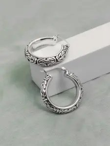 LeCalla Silver Plated 925 Sterling Silver Circular Hoop Earrings