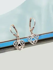 LeCalla Silver Plated Sterling Silver Contemporary Drop Earrings