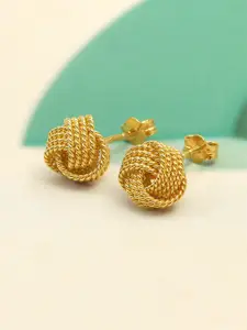 LeCalla Gold-Plated Sterling Silver Contemporary Studs Earrings