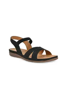 Rocia Open Toe Flats With Laser Cuts