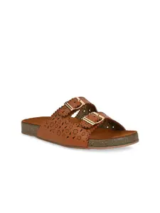 Rocia Laser Cuts Open Toe Flats