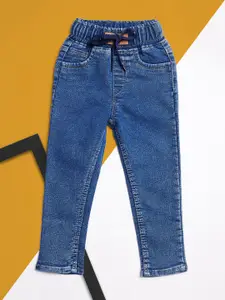 A-Okay Boys Slim Fit High-Rise Acid Wash Stretchable Jeans