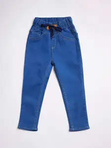 A-Okay Boys High-Rise Cuffed Hem Stretchable Jeans