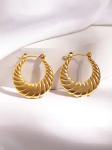 Rubans Voguish 18kT Gold Plated Hoop Earrings