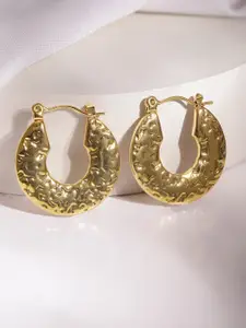Rubans Voguish 18k Gold-Plated Circular Hoop Earrings