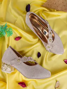 BAESD Girls Embellished Block Heel Pumps