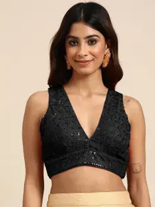Molcha Sequin Embroidered Saree Blouse