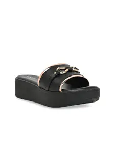 Rocia Buckles Detail Flatform Heels