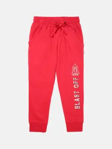 mackly Boys Typography Printed Mid Rise Joggers